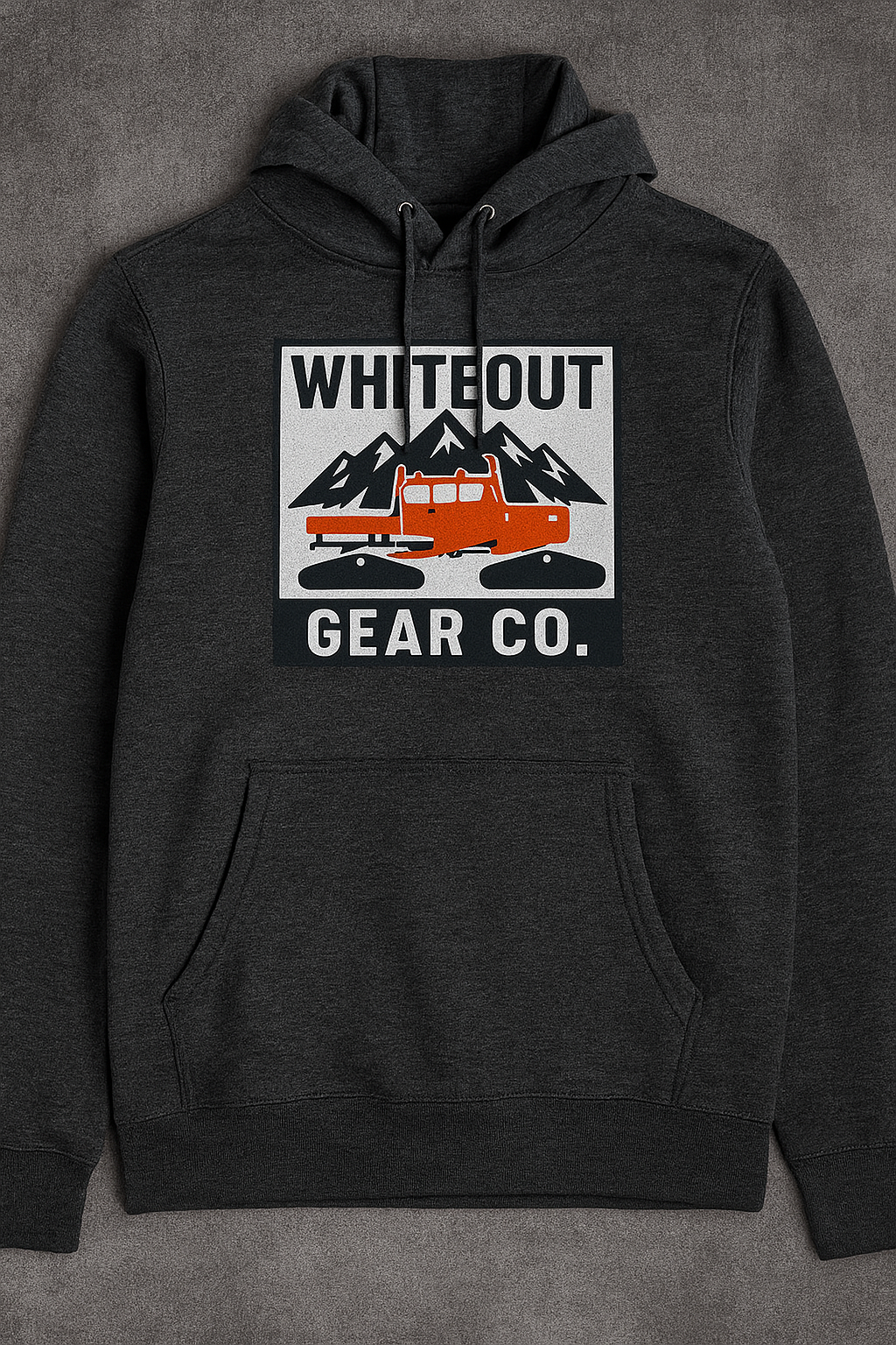 Orange Snowcat Logo Hoodie | Whiteout Gear Co.
