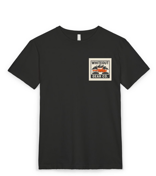 Whiteout Gear Co. Orange Snowcat Print Tee