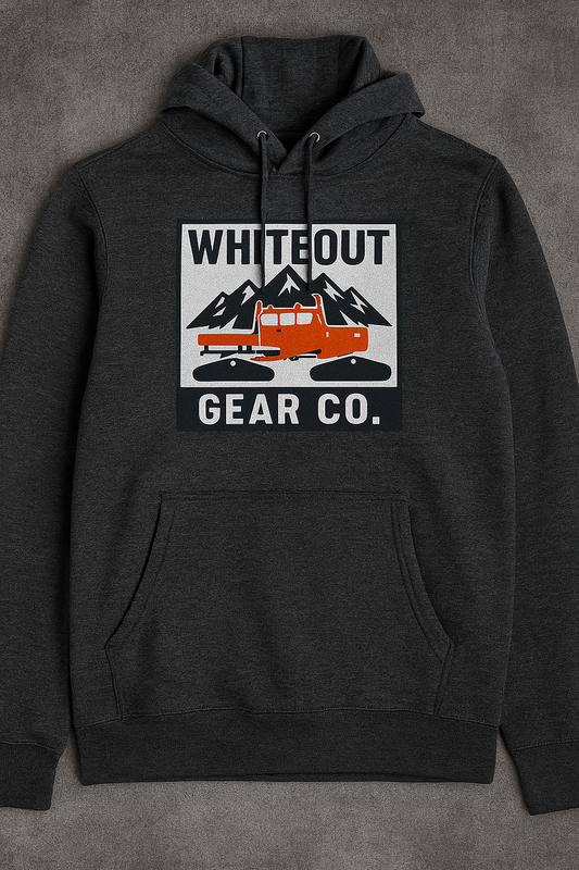 Orange Snowcat Logo Hoodie | Whiteout Gear Co.